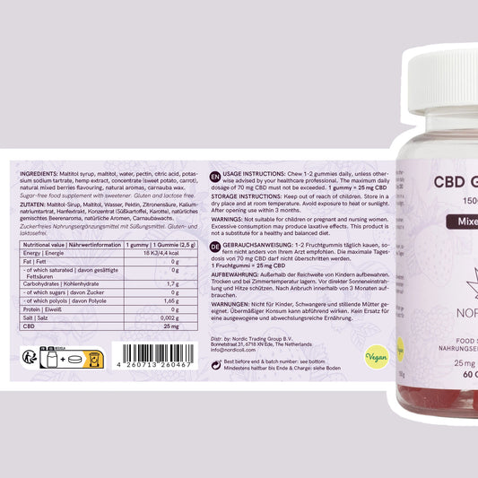 CBD Gummies (1500mg) Berries