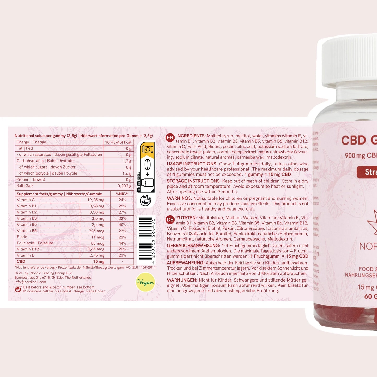 3FOR2: CBD Gummies (900mg) Strawberry