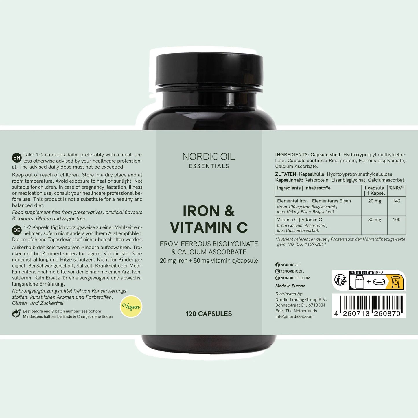 Iron and Vitamin C Capsules