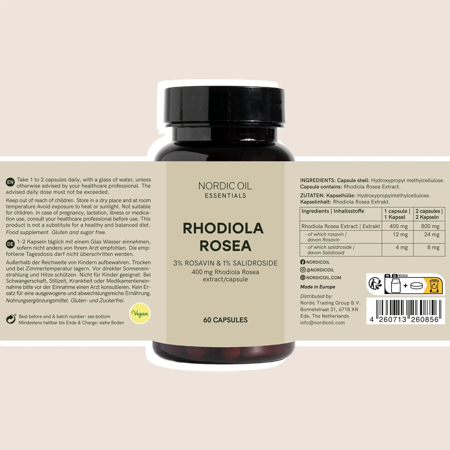 Rhodiola capsules